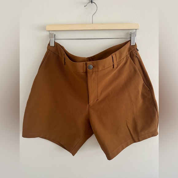 Men’s Lululemon commission classic shorts burnt orange brown size 34 - Picture 2 of 6
